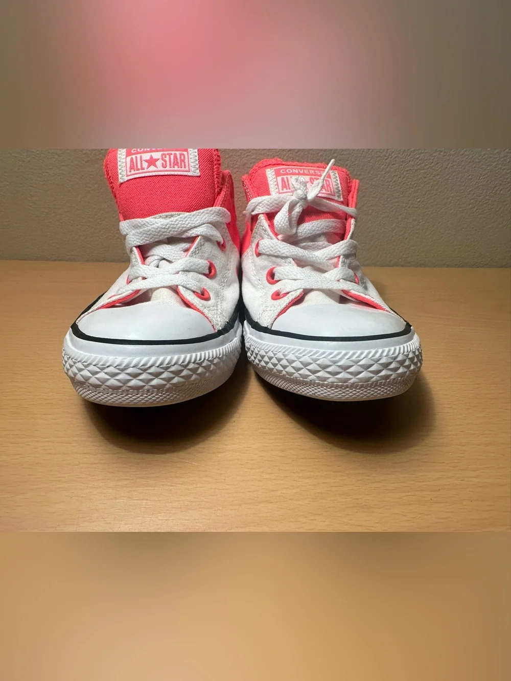 Converse Girls’ CTAS Madison OX White/Hot Punch/Black Shoes Size 2 658106F